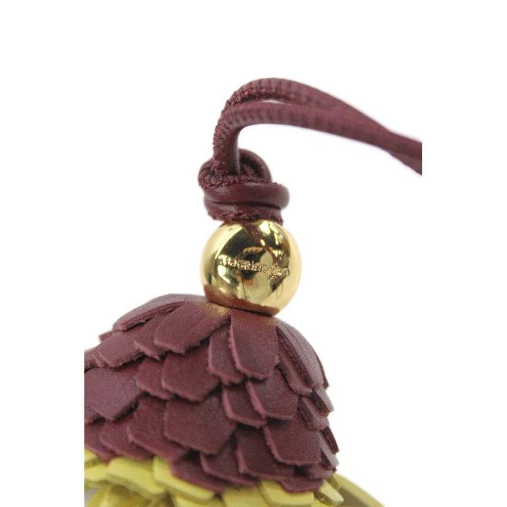 Loewe Unisex Leather Multicolor Calfskin Bird Handbag Charm Yellow Brown White - Picture 3 of 4